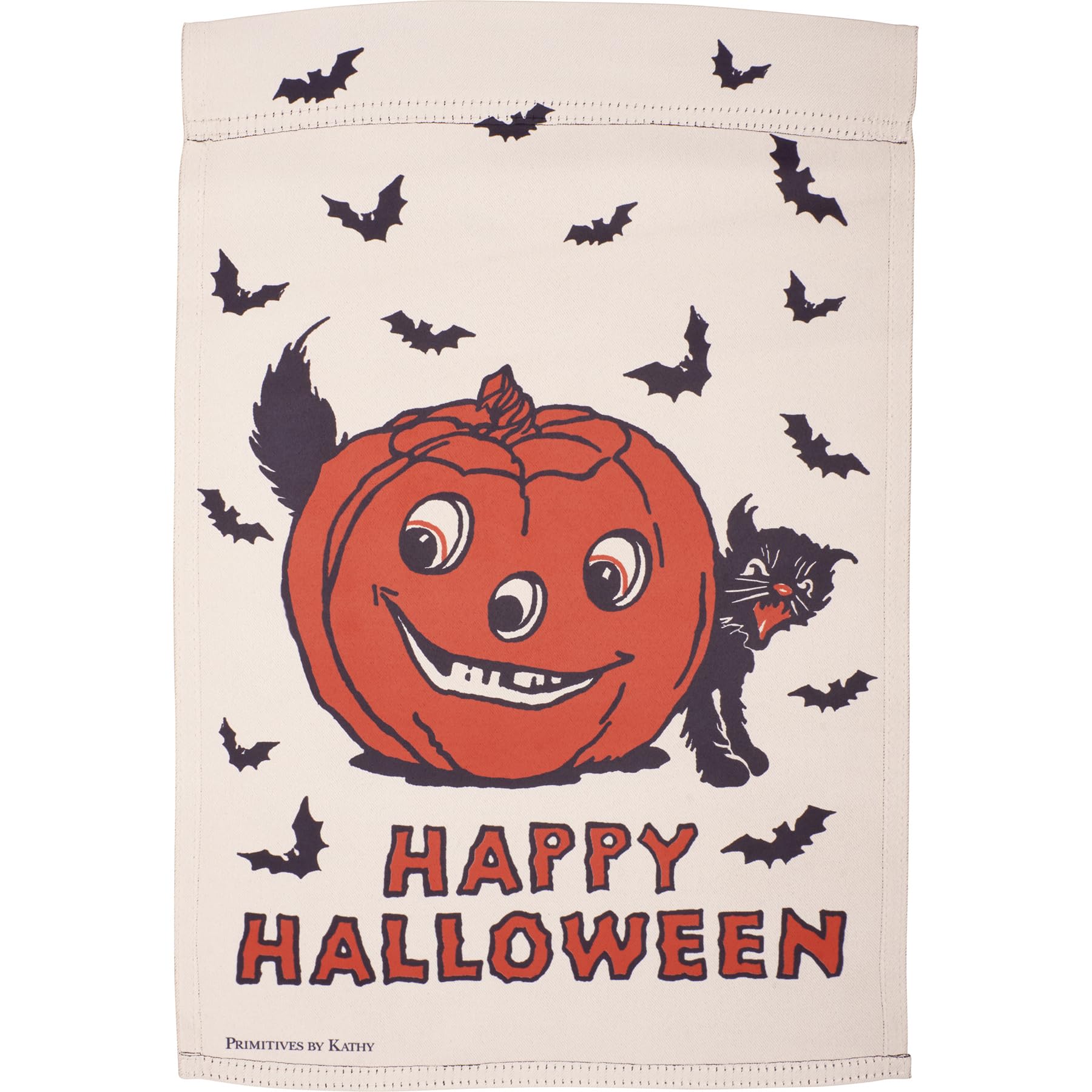 Drapeau de jardin citrouille Happy Halloween multicolore extérieur classique