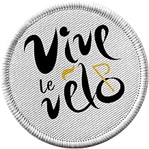 Iron-On Patch for Clothing 7 cm – Vive le Vélo France Cycling Tour Racing Road – Iron-on Patch for Repair or Customisation T-Shirt Bag Jeans Printed in France
