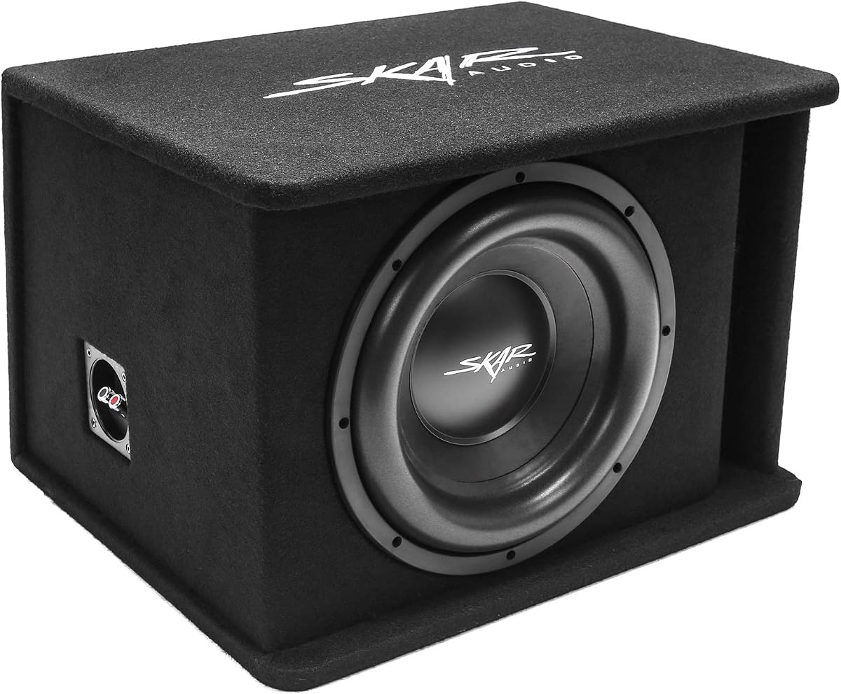 Skar Audio Caja de subwoofer ventilada de la serie Sdr cargada de 12" y 1200 W | SDR-1X12D2