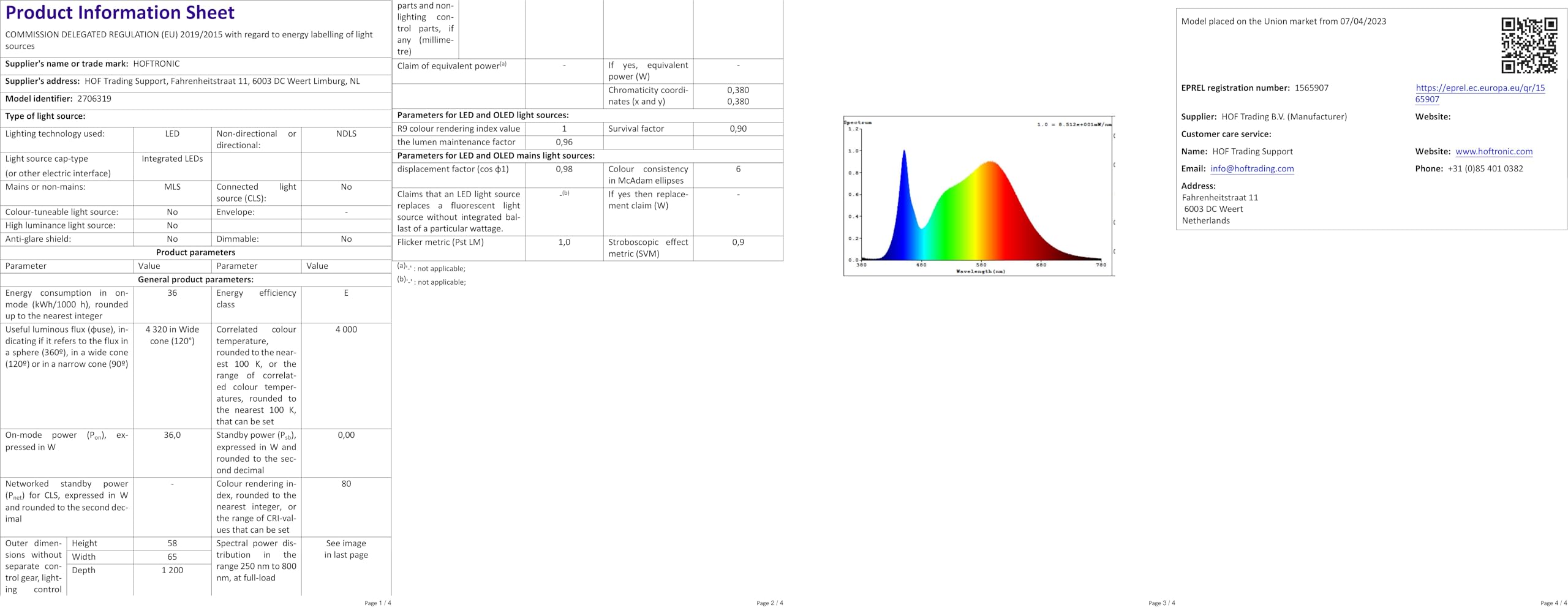 Barra Luminosa A LED OSRAM POWER BATTEN, 4.000 K, 60 Cm, 1 - Foto 4