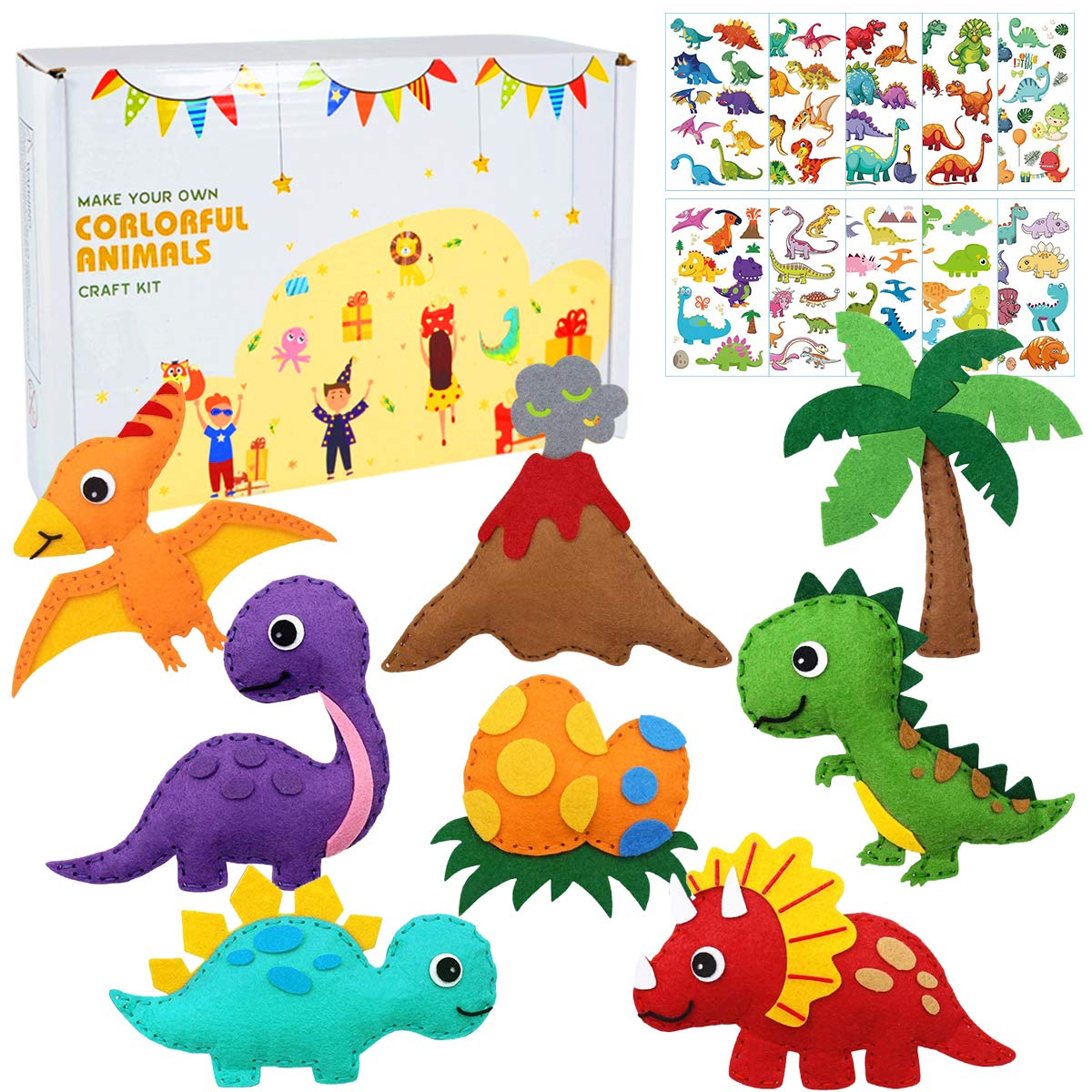 Buy specool Dinosaur Felt Sewing Kit for Kids Dinosaur Felt Animal