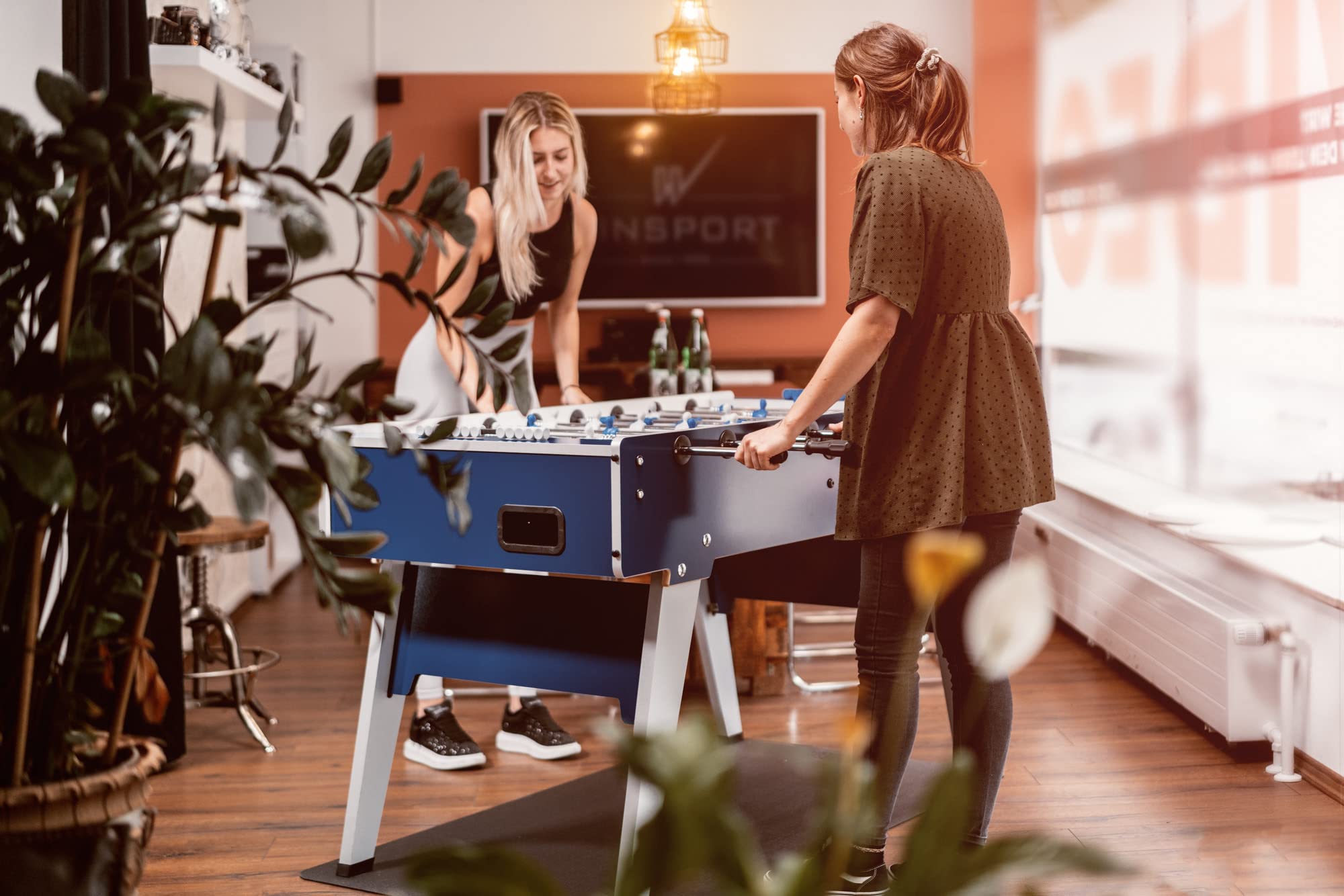 Garlando Kickertisch MasterCup Foldy,klappbarer Fußballtisch,professionelle Spielstangen (PR), robuster und Stabiler 70kg Profi-Tischfußball,Jugendliche und Erwachsene,Turnier-Tischkicker,vormontiert