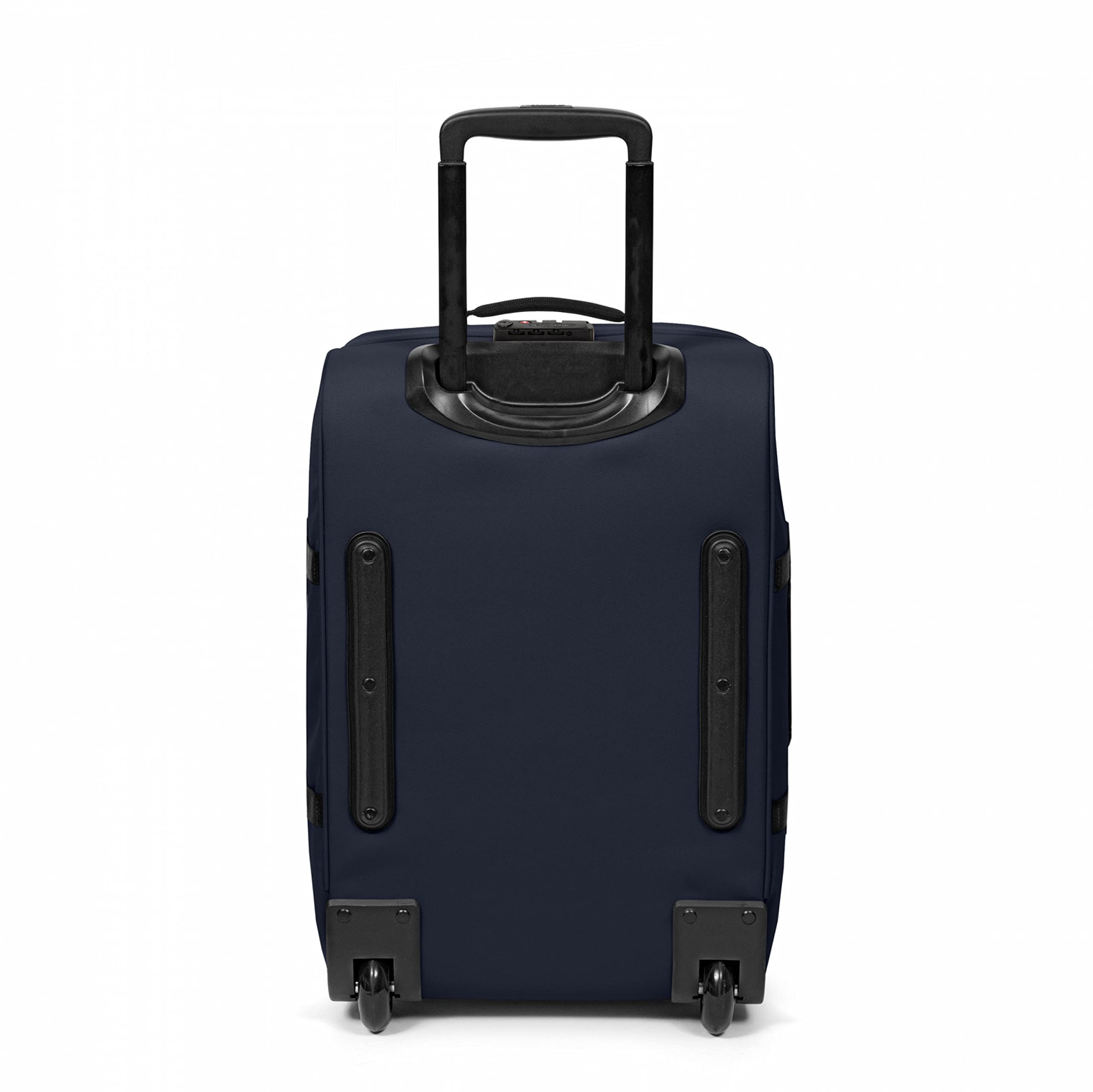 Eastpak Tranverz S Cabin Luggage 42L (51 x 32.5 x 24 cm), Durable Rolling Suitcase, Lightweight Carry-On with Double Compartments, Telescopic Handle & TSA Lock - Ultra Marine