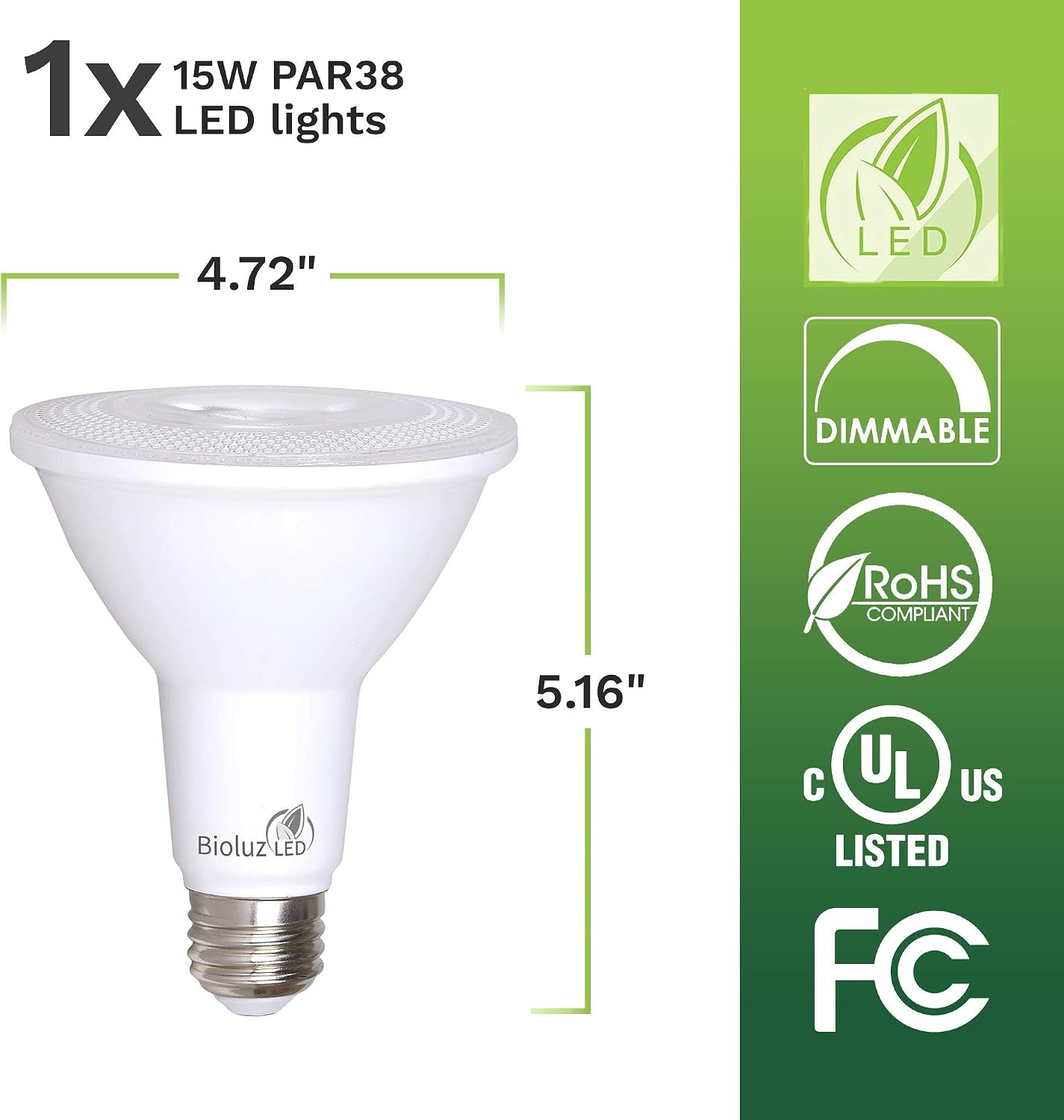 Super Sale 🛒 Bioluz LED PAR38 LED Bulb 13w 120W Replacement 3000k Dimmable Lamp - Indoor/Outdoor UL Listed Get Discount 70% Price Bioluz LED PAR38 LED Bulb 13w 120W Replacement 3000k Dimmable Lamp - Indoor/Outdoor UL Listed