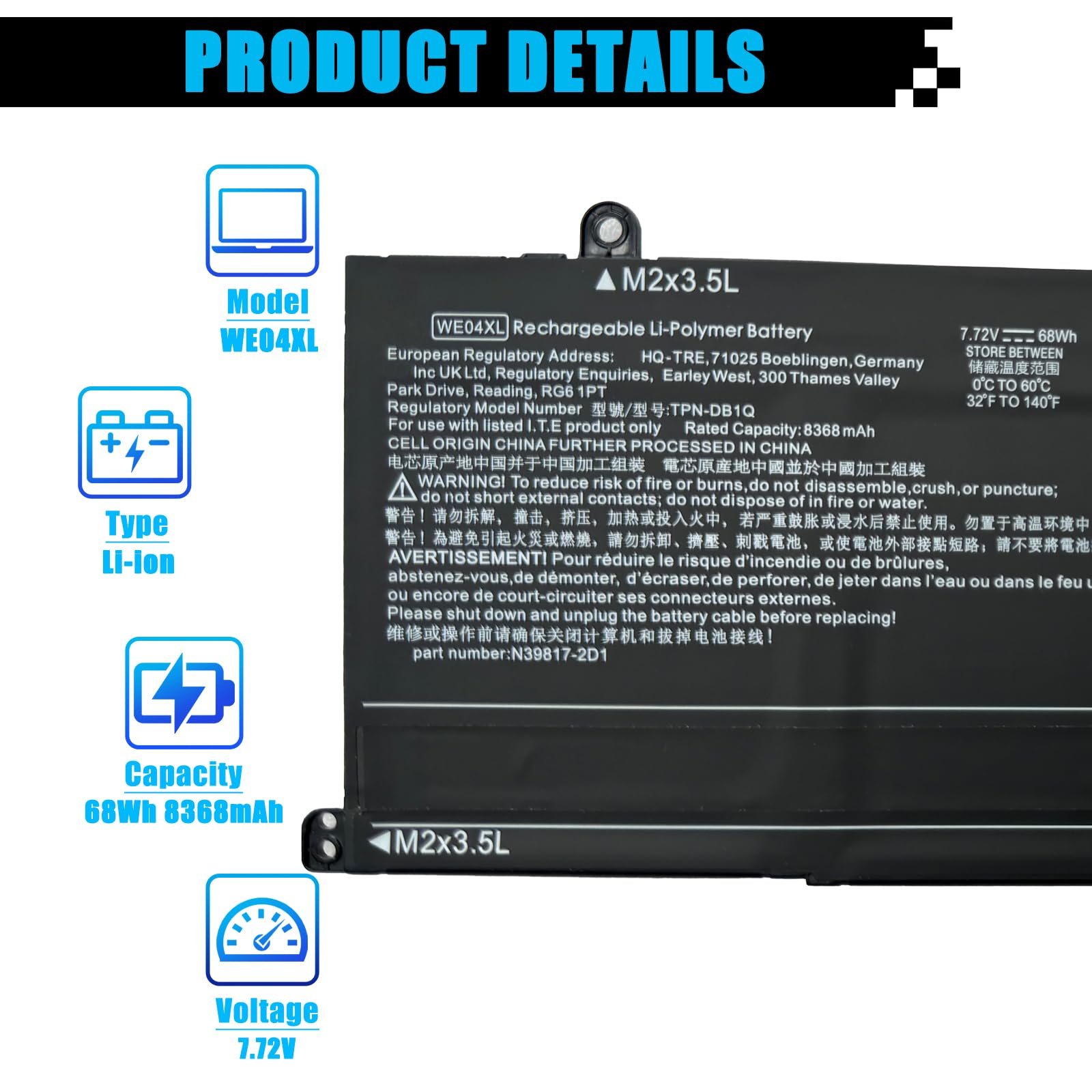 Amazon.com: AOMKA WE04XL Battery Replacement for HP Envy X360 16