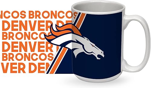 Vista 97 de Rico Industries NFL Football 15 oz White Ceramic Mug