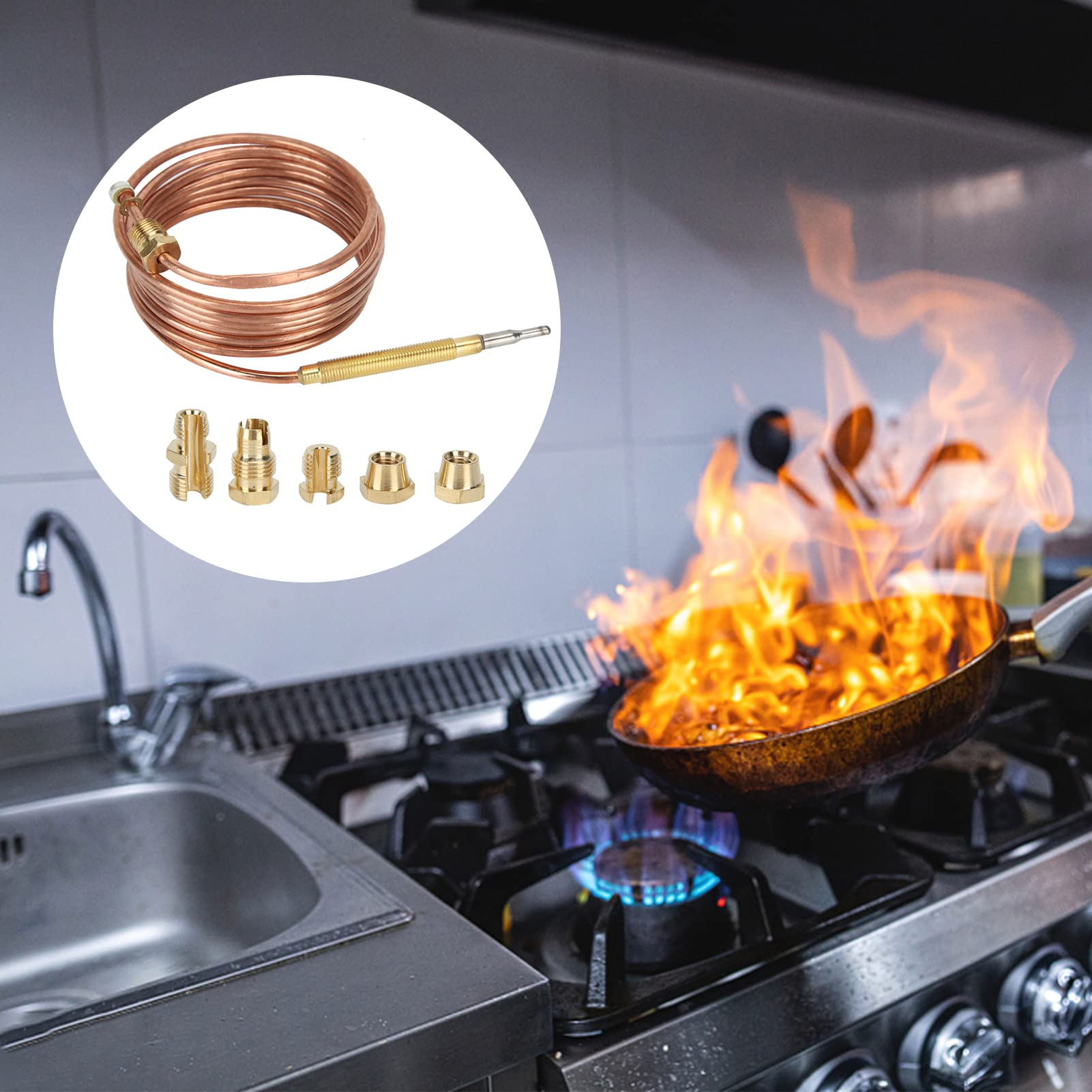 Kit Termocoppia Universale 1500mm Piano Cottura 01TC04 - Foto 3