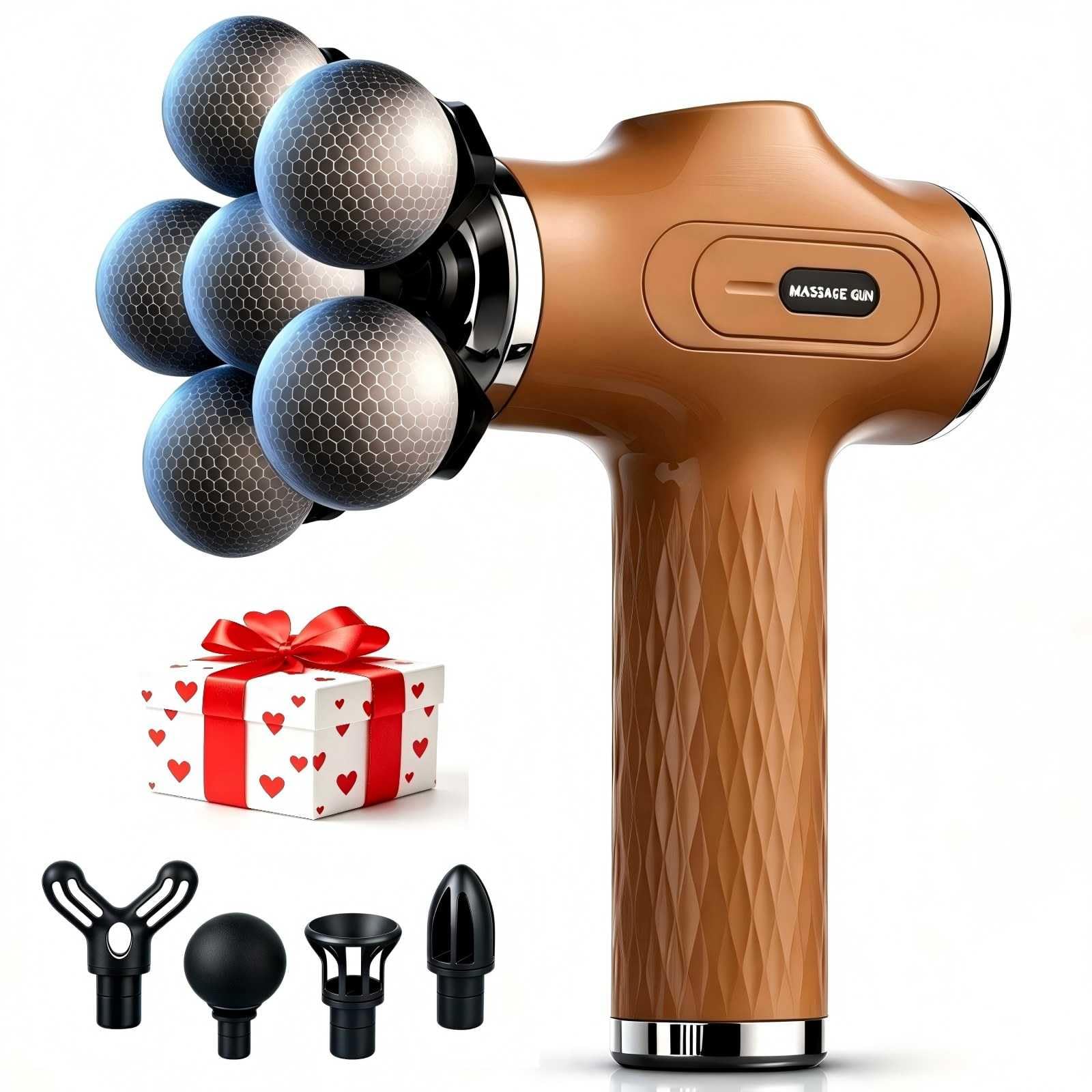 Pistola da massaggio con testa ad ampia copertura per rilassamento muscolare, massaggiatore a percussione portatile per collo, spalle, schiena, braccia e gambe, facile da usare a casa, ufficio
