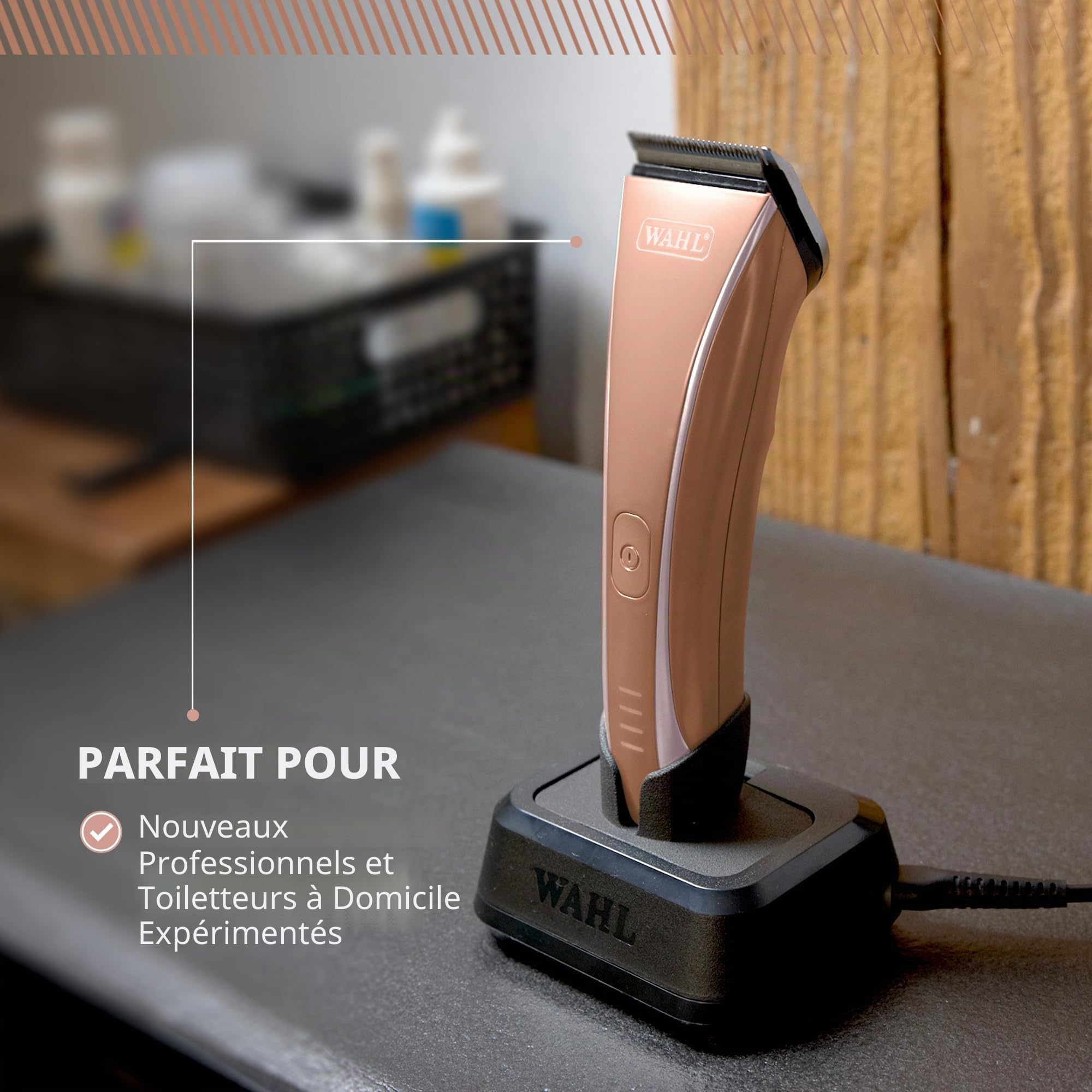 Wahl Motiva2, Tondeuse Sans Fil pour Animaux, Lame 5-en-1, Petite Orchid | Tondeuse pour Animaux, Lame 5-en-1, Écran Numérique, jusqu'à 3 Heures d'Autonomie, Filaire et Sans Fil, Verrou de Voyage