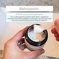 Vista 5 de OraWellness Shine - Polvo de dientes remineralizante con hidroxiapatita, polvo blanqueador de dientes natural, removedor de manchas de dientes