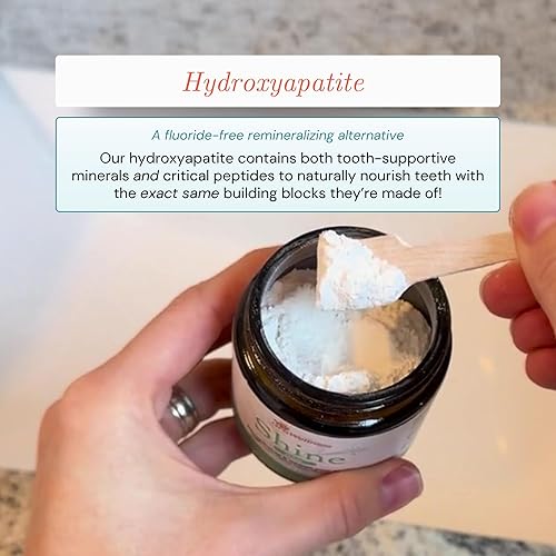 Miniatura 5 de OraWellness Shine - Polvo de dientes remineralizante con hidroxiapatita, polvo blanqueador de dientes natural, removedor de manchas de dientes