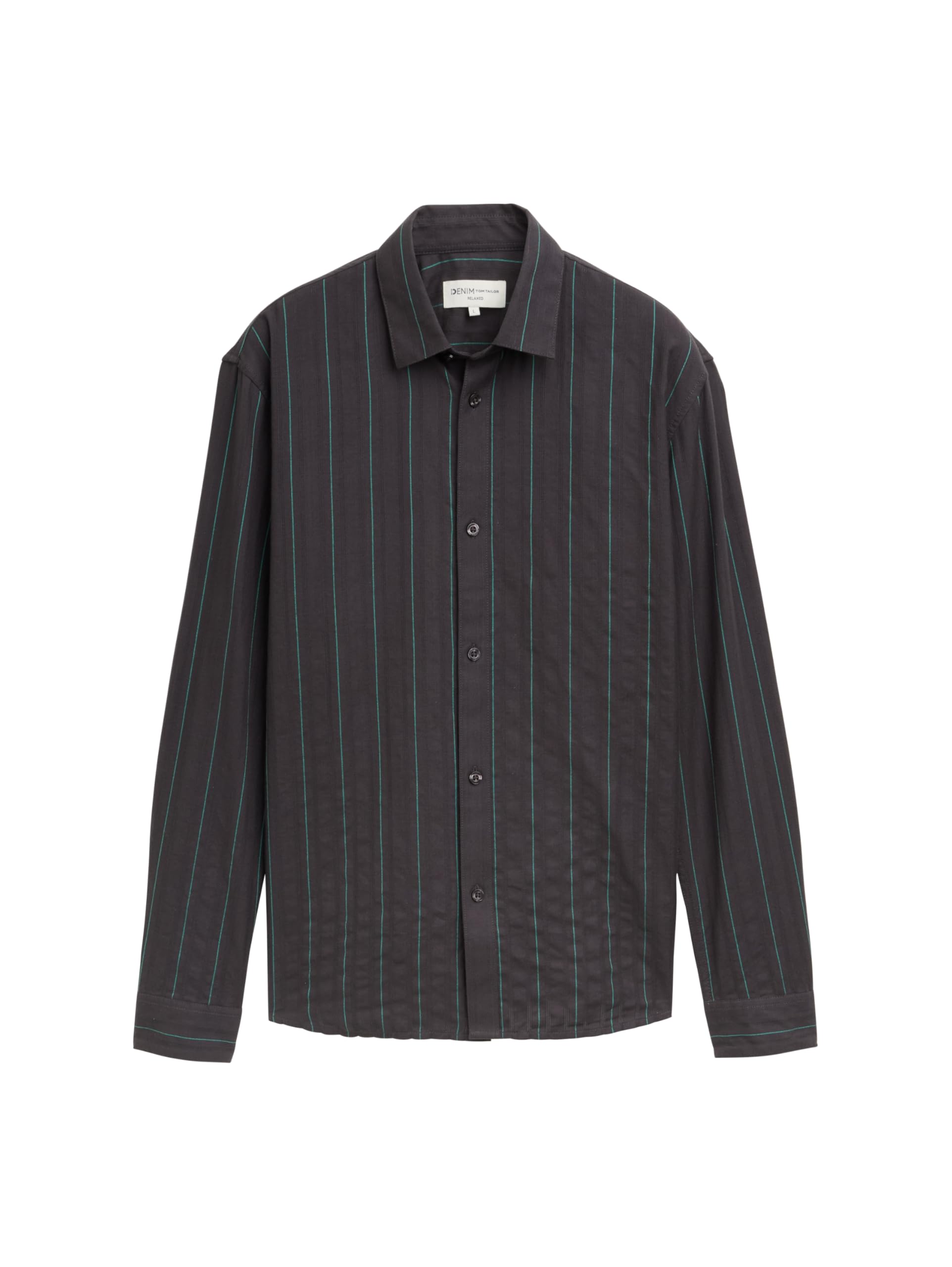 TOM TAILOR Denim Herren Relaxed Fit Hemd mit Streifenmuster