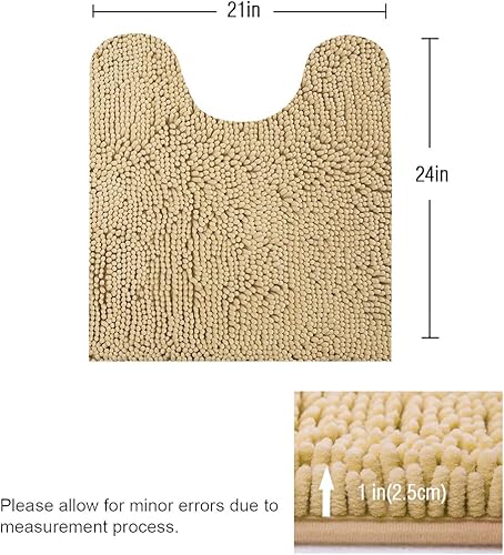Miniatura 105 de Tapetes de baño de felpilla, tapetes de baño absorbentes de felpa, de secado rápido, suaves y lavables a máquina, alfombras antideslizantes