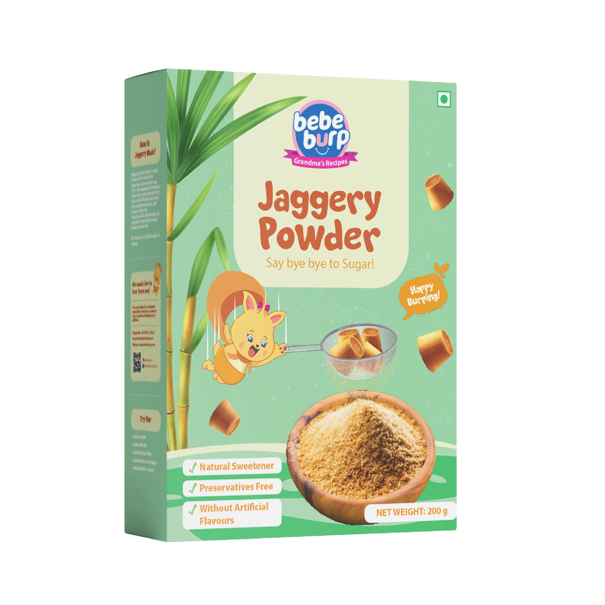 BEBE BURP Jaggery/Gur/Gud Powder, Natural Sweetener, Healthy Sugar Subsitute, 200g (B0CK8KDGS5) Amazon Price History, Amazon Price Tracker