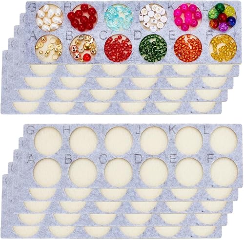 PH PandaHall 10 tableros de cuentas para cuentas con diseño de cuentas, bandejas de fieltro para joyería, organizador de pulseras, bandeja de