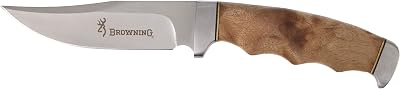 Browning Fixed Blade with Burlwood Handle, 9.5 in. BR537