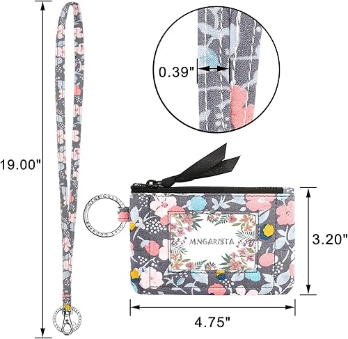 Miniatura 2 de MNGARISTA Funda de identificación con cierre y cordón, cartera con cordón de moda, cartera de identificación con cordón, Merope
