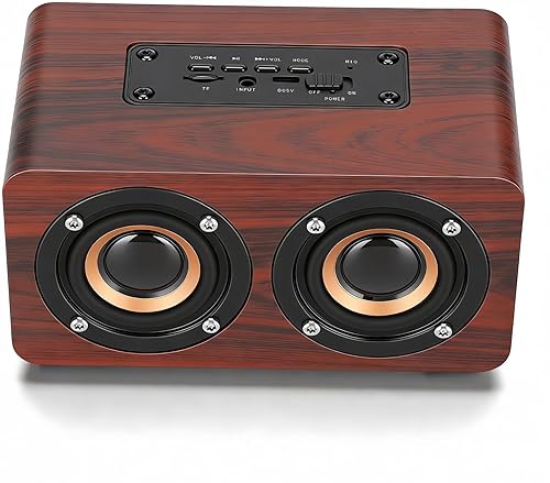 Altavoz Bluetooth retro de madera, decoración vintage, altavoz estéreo antiguo para cocina, escritorio, dormitorio, oficina, fiesta, al aire libre,