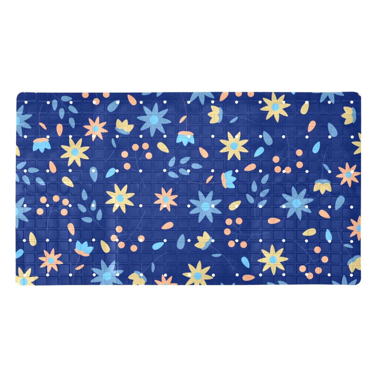 Tapis de bain antidérapant de baignoire lavable 40 x 70 cm avec ventouses
