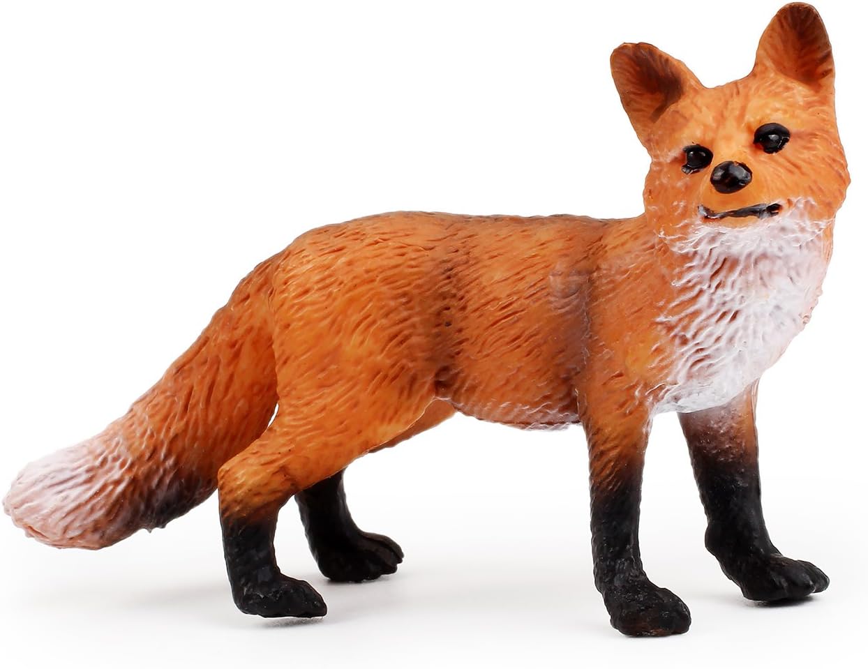 UANDME Fox Toy Figures Set Includes Arctic Fox & Red Foxes Figurines Cake Toppers (5 Foxes)