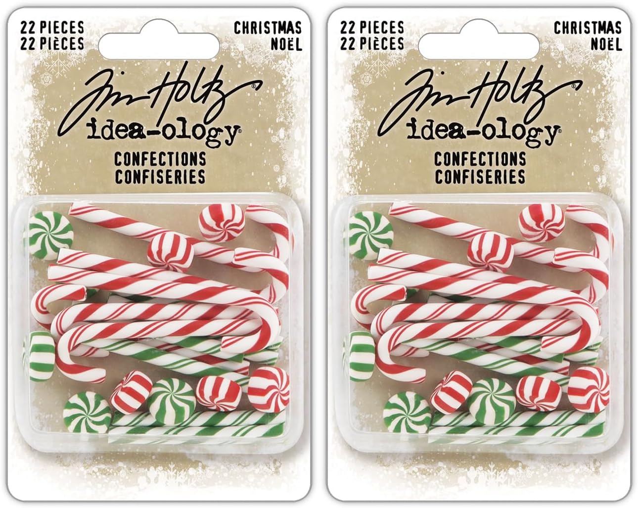 Tim Holtz Idea-Ology 2023 Christmas Confections - Decorative - Bundle of Two Packages