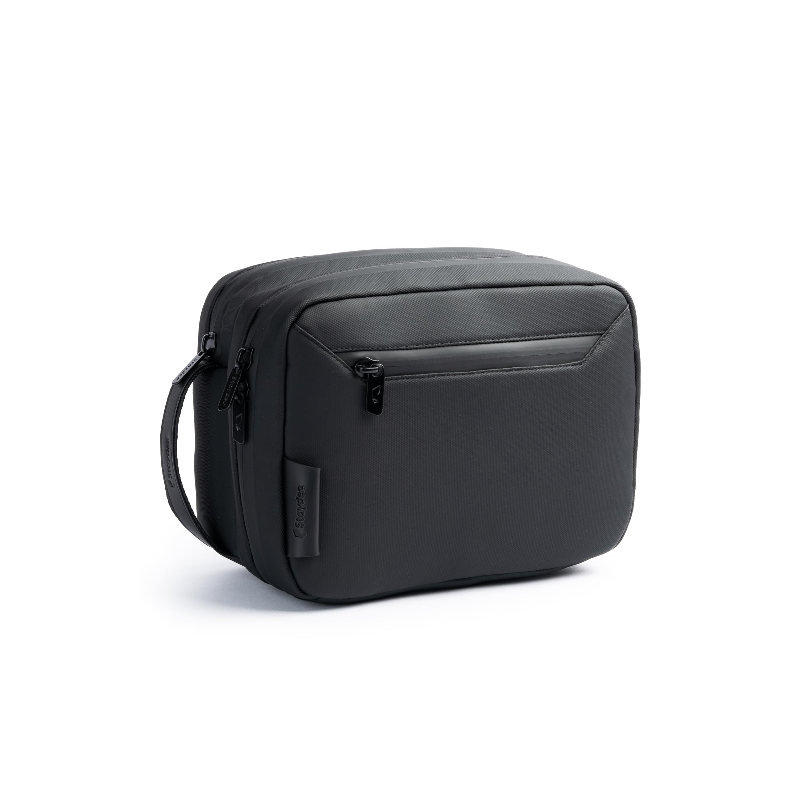 TechMate Minimalistic Tech Pouch - Compact Travel Organizer Case for Gadgets and Accessories (Cables/Hard Disk/Charger), Water-Resistant, Multiple Pockets (PRO Black)-image-9