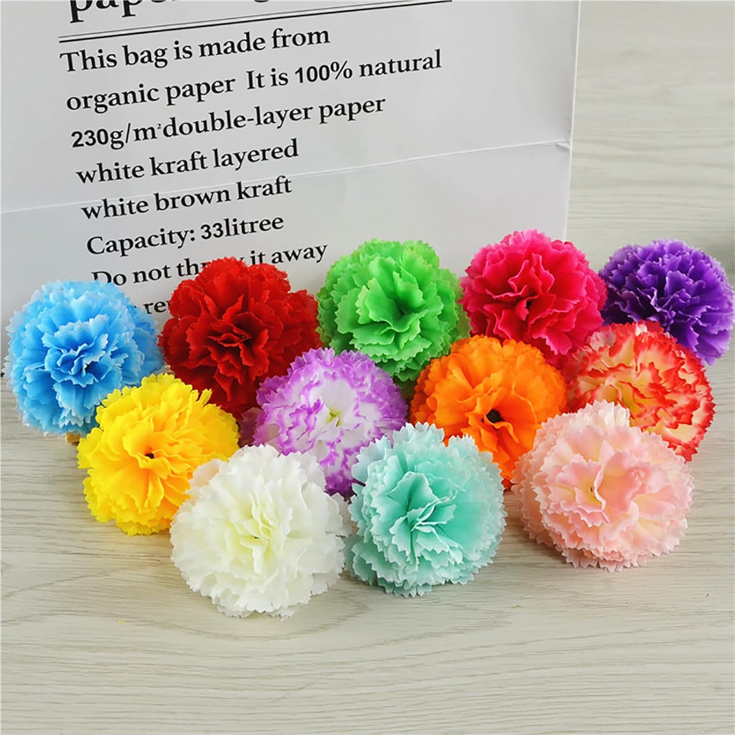 Nicunom 120 Pack Marigold Flower Heads Bulk, Multicolor Silk Flower Head Artificial Flowers Heads DIY Garland Craft for Halloween Supplies Mexican Party Decoration - Image 4