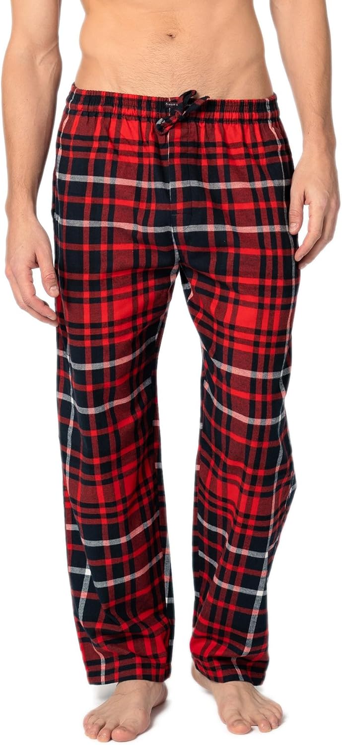 Andrew Scott Men's 3 Pack Cotton Flannel Fleece Brush Pajama Sleep & Lounge Pants - Image 2