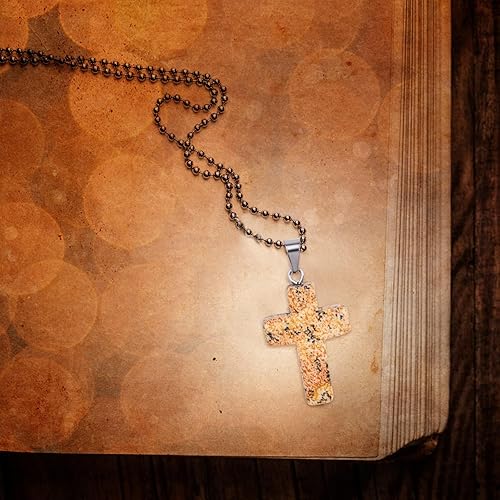 Miniatura 6 de 10 colgantes de piedra natural con cruz de cristal curativo de cuarzo con dije de piedras preciosas de chakras con una caja para hacer collares,