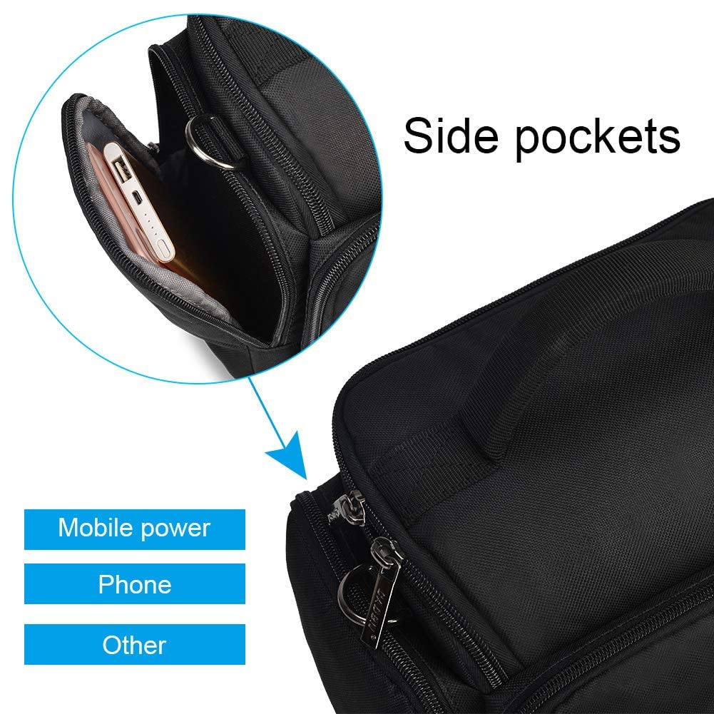 CADeN Sac à bandoulière en toile pour appareil photo avec insert amovible - Résistant aux chocs - Pour hommes et femmes (1.0 noir, L), Noir , L, Sac à dos