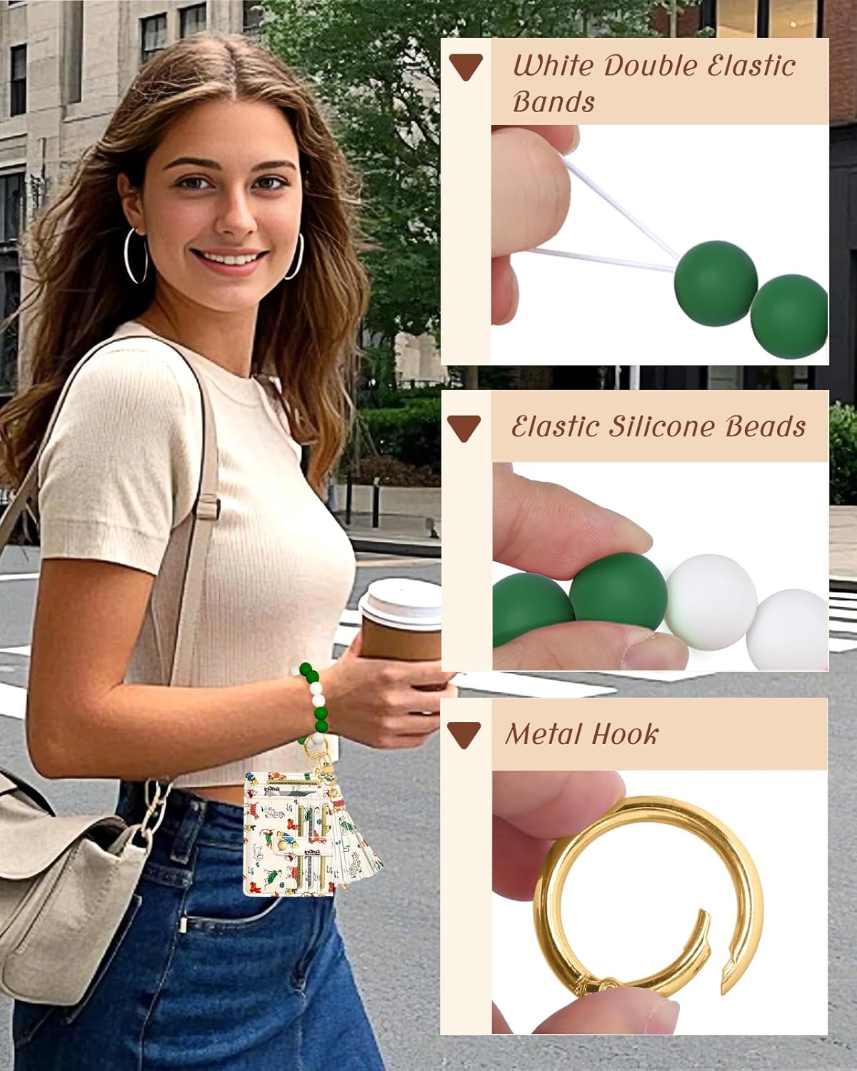 Bistup Wallet Keychain Wristlet for Women - Credit Card Holder Wallets Key Chain Ring Cute Design Slim Small RFID Coin Pocket Purse for Ladies Teen Girls Fashion Dogs - Image 2