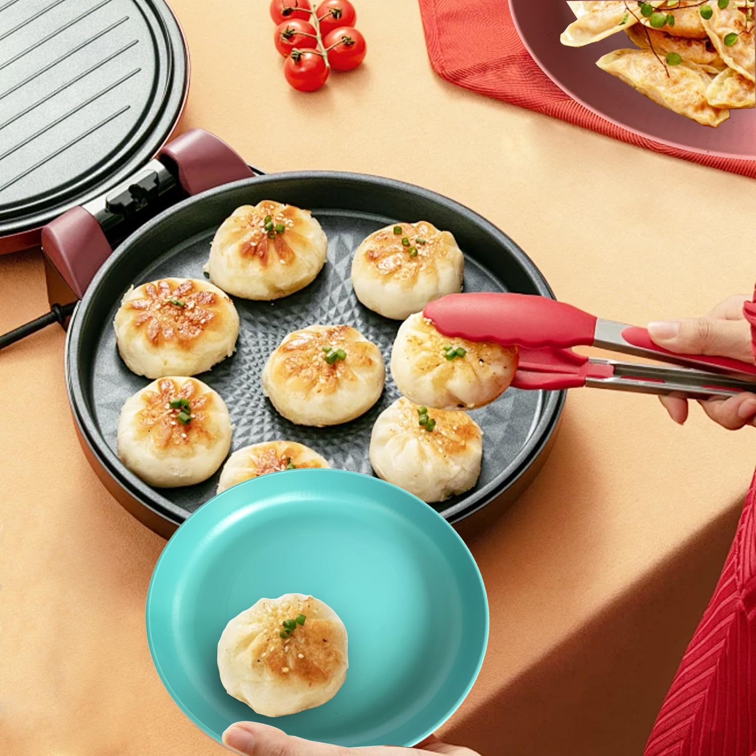 Assiettes de camping incassables pour 6 personnes, ensemble de pique-nique en plastique pour fête, maison et pique-nique, léger, passe au micro-ondes et au lave-vaisselle (couleur)