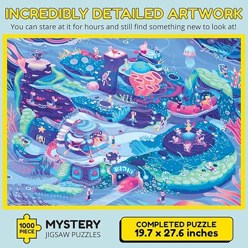 Odd Pieces Mystery Jigsaw Puzzle1,000 Pcs Mystery Puzzle with
