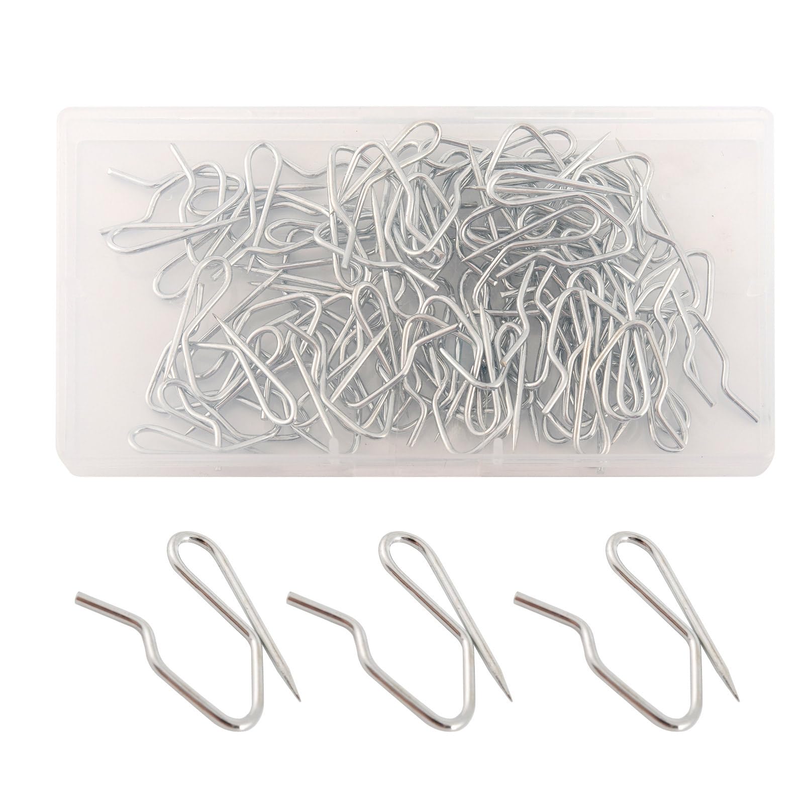 Professional 60pcs Curtain Hook Metal Drapery Pin Rustproof Drapery Pin Multipurpose for Enhances Window