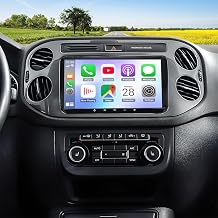 VW Tiguan 2007-2015 i in araba radyosu, Carplay/Android Auto i in | Kabellosem CarPlay ve Android Auto ile 9 in  stereo dokunmatik ekran, WiFi Bluetooth GPS navigasyon, FM, arka kamera AHD