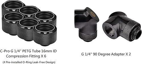 Miniatura 4 de Thermaltake Pacific C240 Ddc ResPump 5V Sincronización de placa base Radiador de cobre PETG Tubo duro Kit de refrigeración por agua CL-W242-CU12SW-A