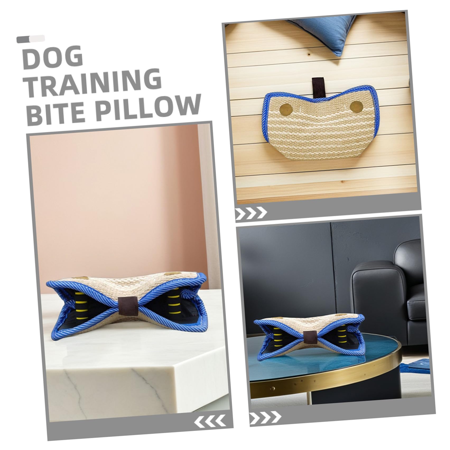 NOLITOY Juguete de Entrenamiento para Perros de Yute con Asa Mordedora | Adiestramiento de Cachorros, Resistente para Uso Intenso, Apto para Centros de Entrenamiento Canino