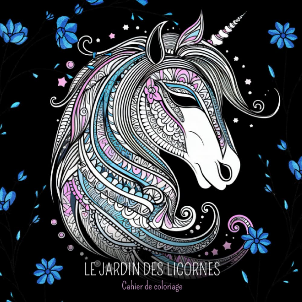 Cahier de coloriage Licorne pour enfants avec 50 dessins magiques