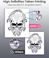 Vista 6 de Phomemo Impresoras portátiles inalámbricas para viajes, M08F impresora térmica Bluetooth compatible con papel tamaño carta de EE.UU. de 8.5"x11