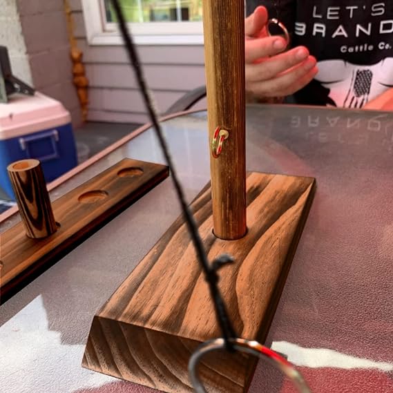 Ring Toss Games for Adults, Ring Toss, Hook and Ring Game, Ring Hook Game, Indoor Outdoor Games, Handmade Wooden Hooks Ring Toss for Bars, Home Party Large Size