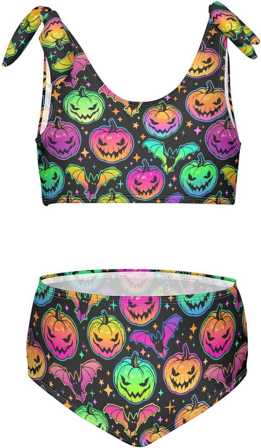 Cute Pugs Flowers Butterflies Girls Bikini Sets 2 Piece Swimsuits Bathing Suit Swimwear