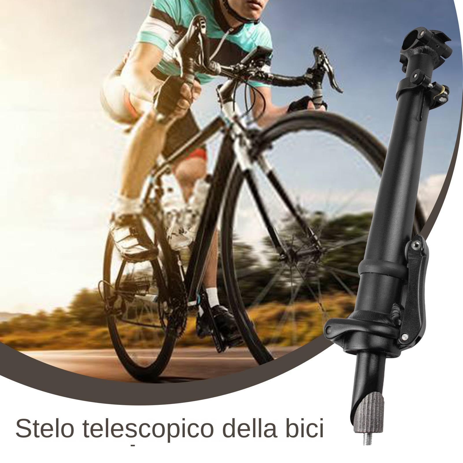 Manubrio Regolabile Per Bici - In Lega Alluminio, Ammortizzante, Per Strada, Ghiaia E Touring