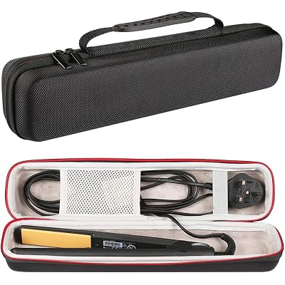 Faylapa Hard Carry Travel Case for Hair Straightener Iron,Hair Straightener EVA Case for Vacation (Accessories Not Include,Black)