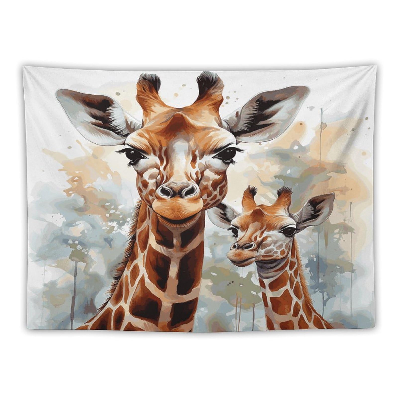 LDGSUPH Watercolor Deer Giraffe Tapestry Wall Hanging Decor Anti-fading Aesthetic Wall Tapestries Fashion Wall Blanket Decor Modern Wall Art Tapestry for Bedroom Home Decor 30"x40"
