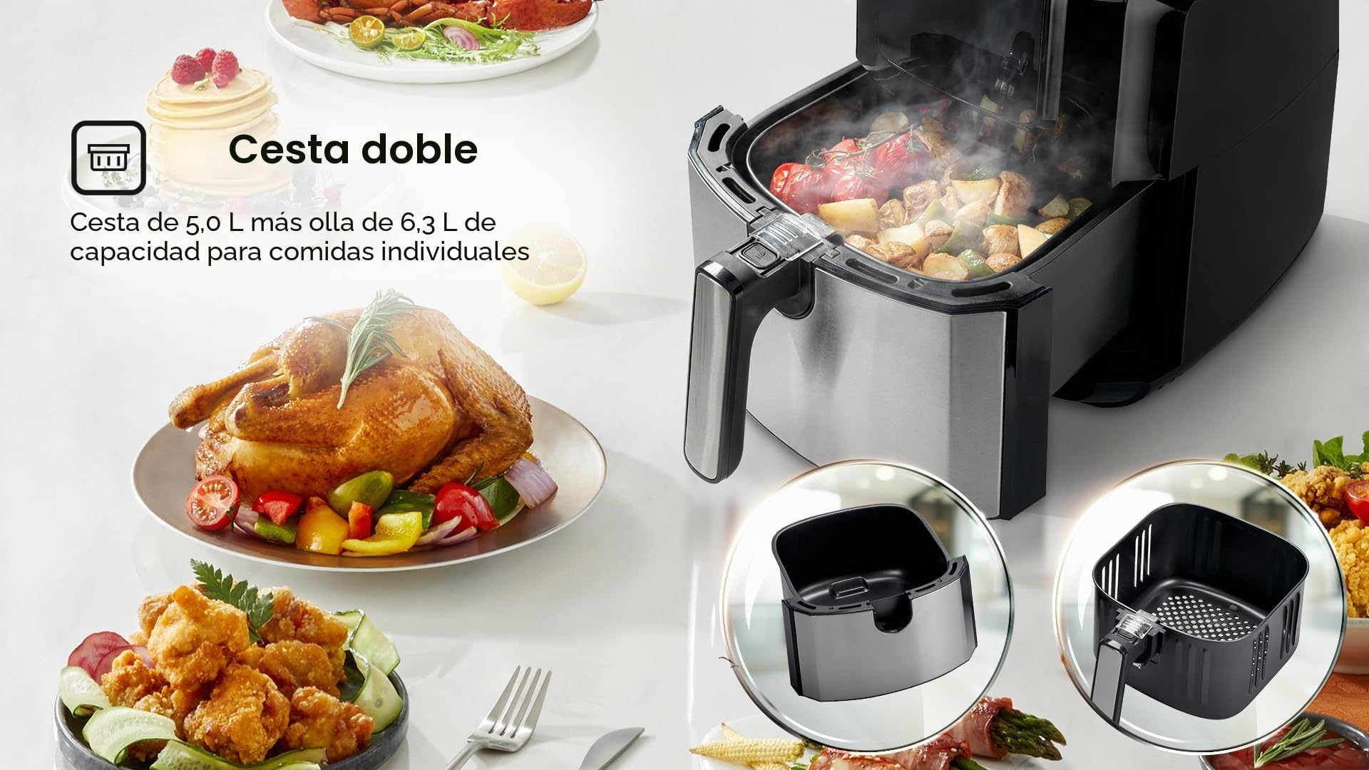 Freidora sin Aceite Hisense H06AFBS1S3 Negro 1700 W 5 L