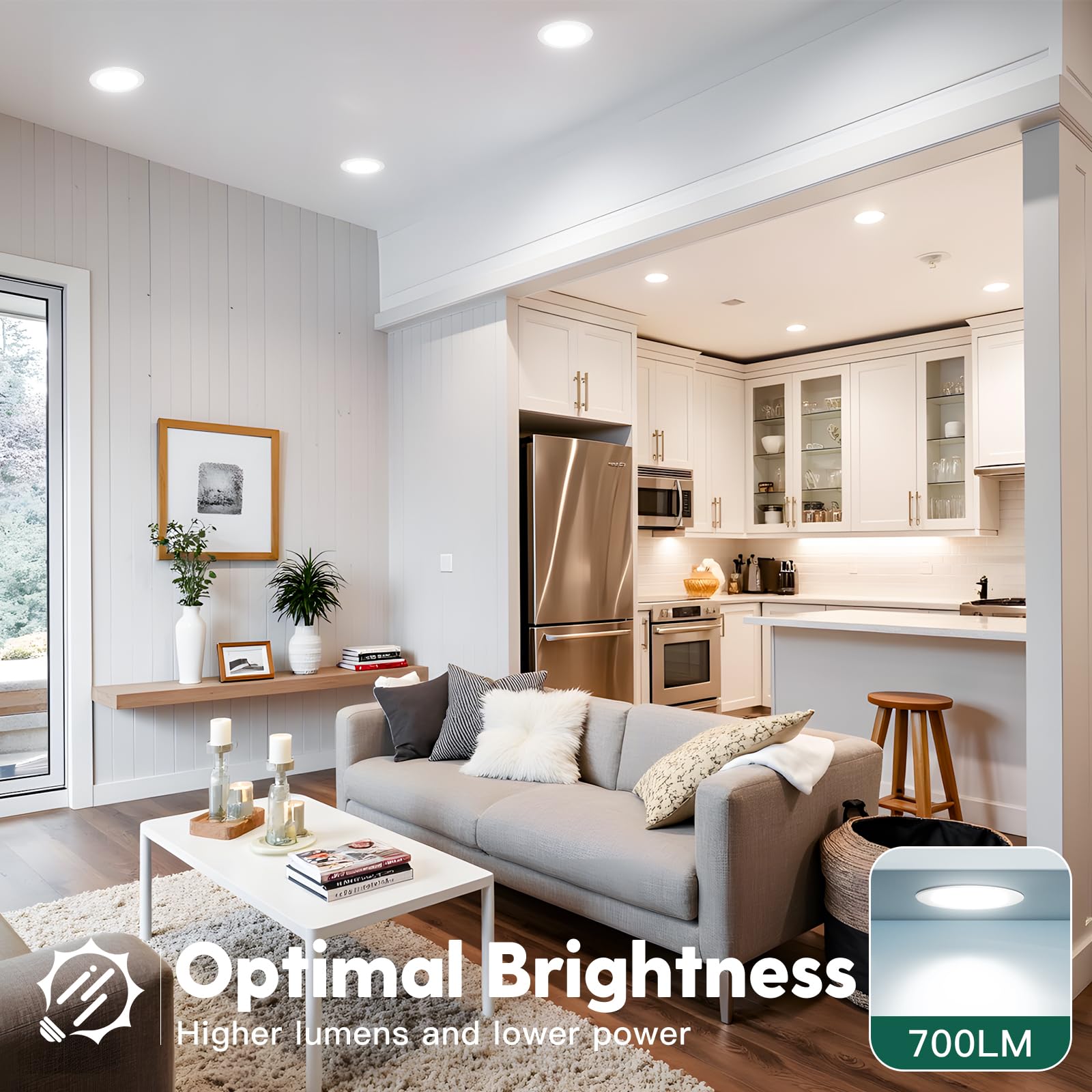 FREELICHT 48 Pack 4 Inch 5CCT Ultra-Thin LED Recessed Ceiling