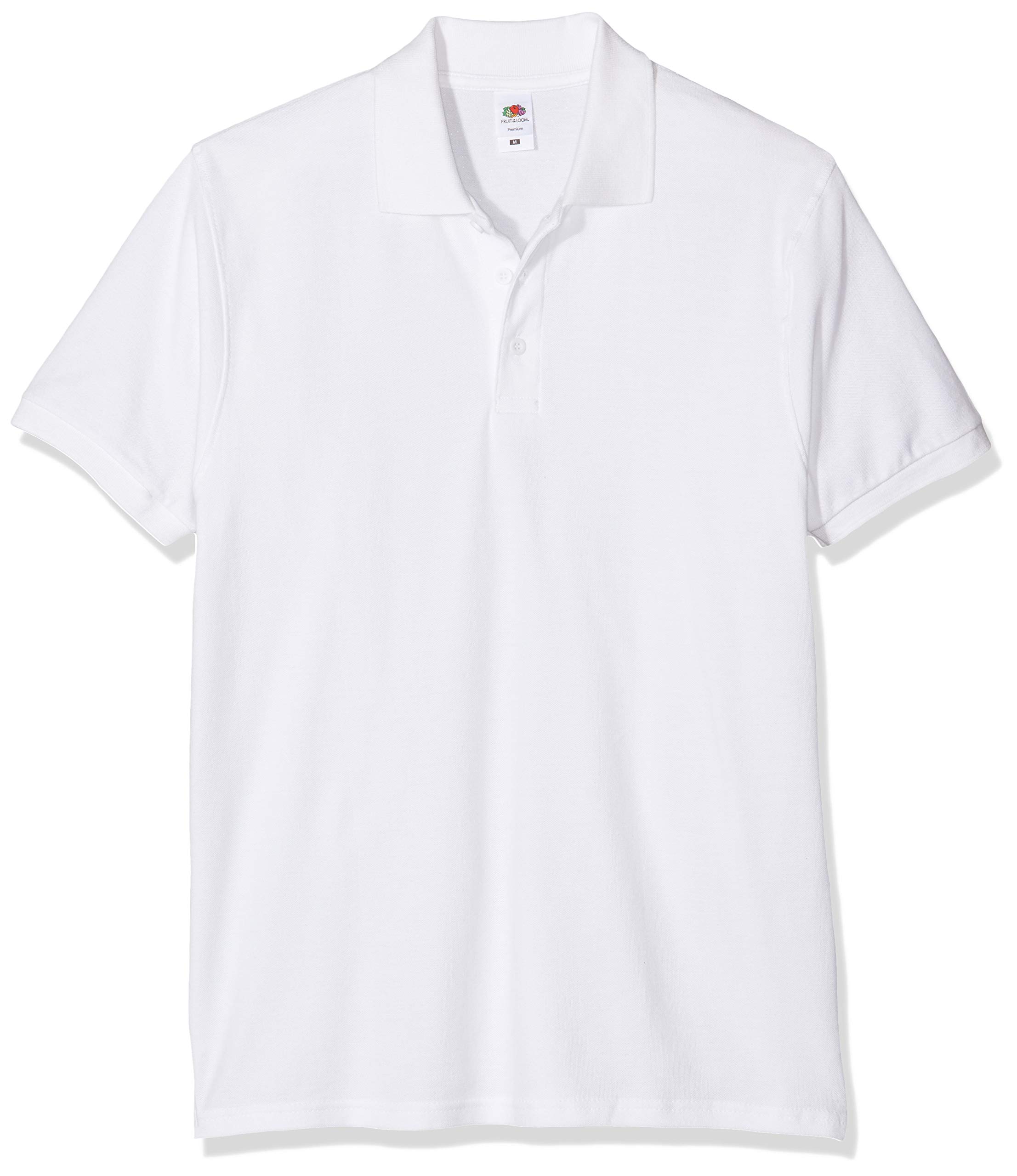 Fruit of the Loom Men's Premium Polo, 3 Pack Regular Fit Short Sleeve 3 Polo Shirt, White (White 30), Medium (Manufacturer Size:M)