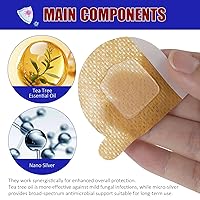 Vista 3 de Parches de uñas fúngicas para uñas de los pies, (32 piezas) tratamiento de hongos en las uñas de los pies, extra fuerte para cuidado de uñas durante