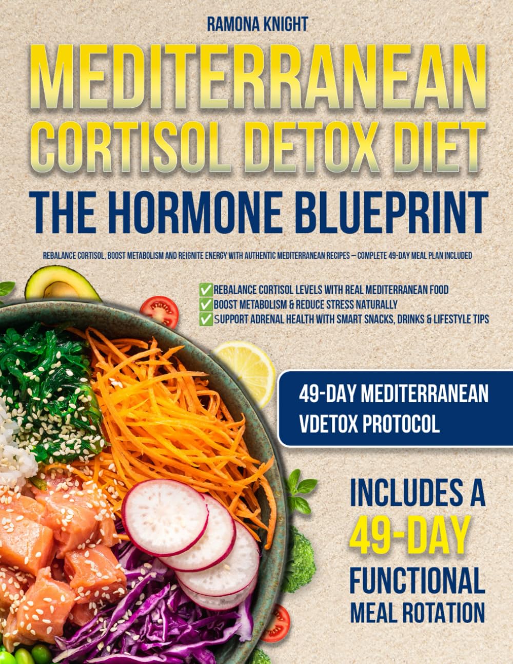 Mediterranean Cortisol Detox Diet the Hormone Harmony Blueprint: Rebalance Cortisol, Boost Metabolism and Reignite Energy with Authentic Mediterranean Recipes – Complete 49-Day Meal Plan Included