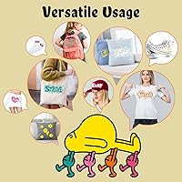 Vista 90 de HTVRONT - Rollos de vinilo termotransferible (HTV) blanco y negro, 12 pulgadas x 15 pies de vinilo de planchado para Cricut & Cameo, para camisas